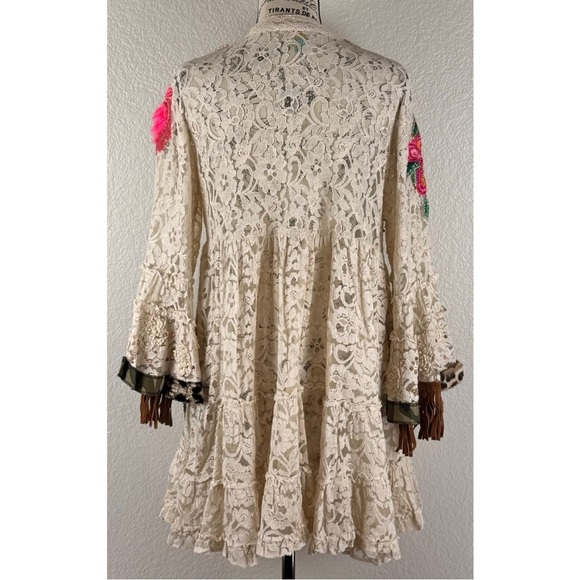 Antica Sartoria by Giacoo Cinque Lace Embroidered Coverup Dress, ONE SIZE - Picture 7 of 12